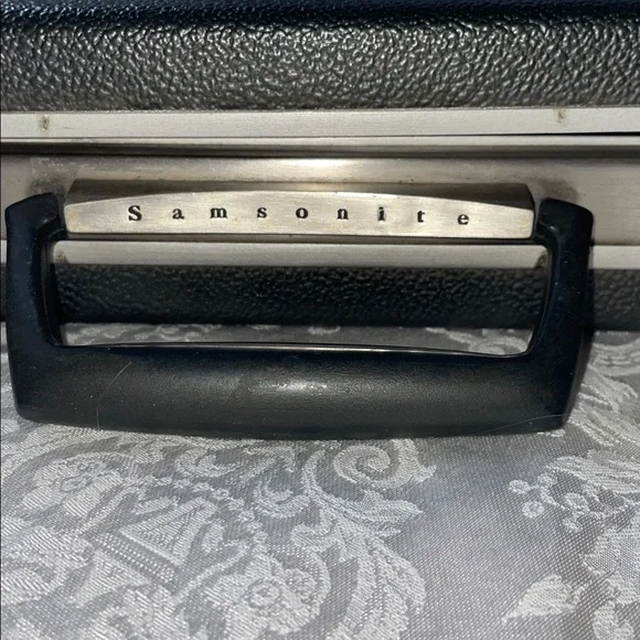 Vintage SAMSONITE Hard Shell Black Textured Briefcase - Picture 3 of 9